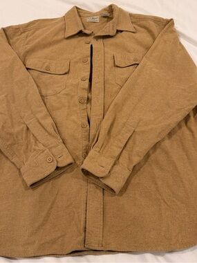 L.L.Bean Tan Button-Up Shirt Jacket